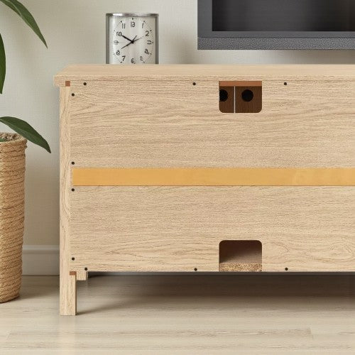 Livingstone Planked TV Stand for TVs up to 69" Natural - Threshold - Yalz Store