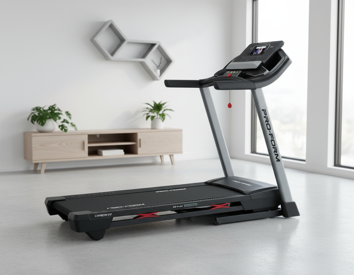 City T7 Folding Smart Treadmill with 7" HD Touchscreen, Auto Speed Controls, Quiet Motor & ProShox Cushioned Running Deck - Yalz Store