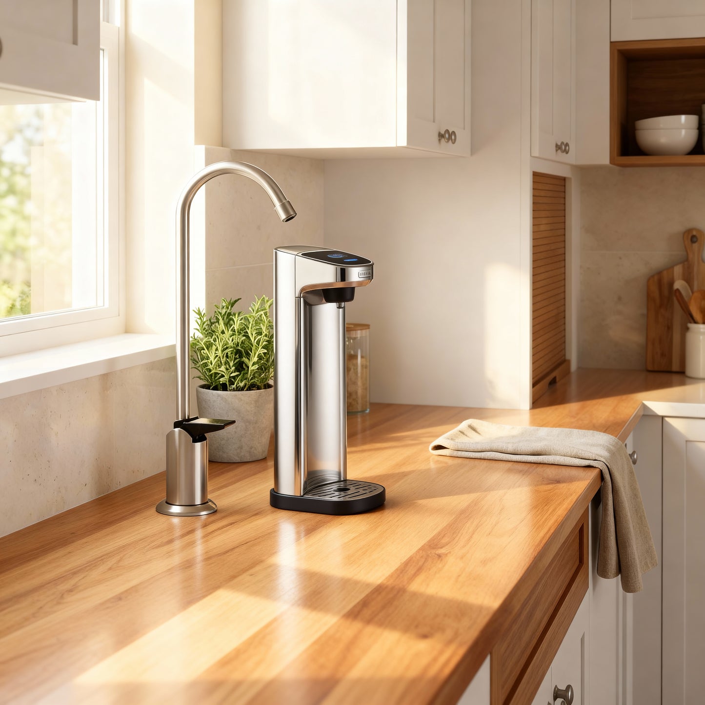 Westbrass D2031-NL-07 8" Touch-Flo Style Pure Cold Water Dispenser Faucet, 1-Pack, Satin Nickel - Yalz Store