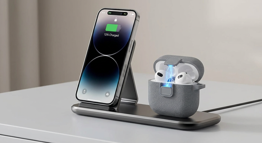 Compatible with AirPods 4th Generation Case – Magnetic Auto-Lock Charging Cover with Phone Stand and Cleaning Kit, Supports Active Noise Cancellation Model, Shockproof Protective Case - Yalz Store