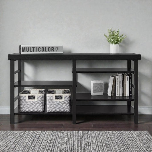 Adjustable Storage Dorm TV Stand for TVs up to 50" Black Wood Grain Finish - Room Essentials - Yalz Store