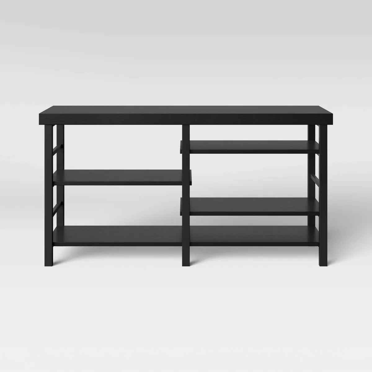 Adjustable Storage Dorm TV Stand for TVs up to 50" Black Wood Grain Finish - Room Essentials