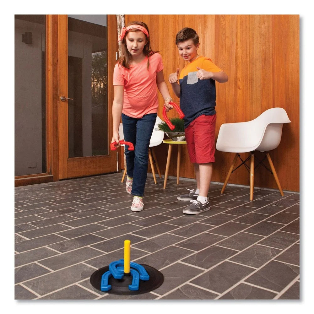 Champion Sports Indoor/Outdoor Horseshoe Set Red