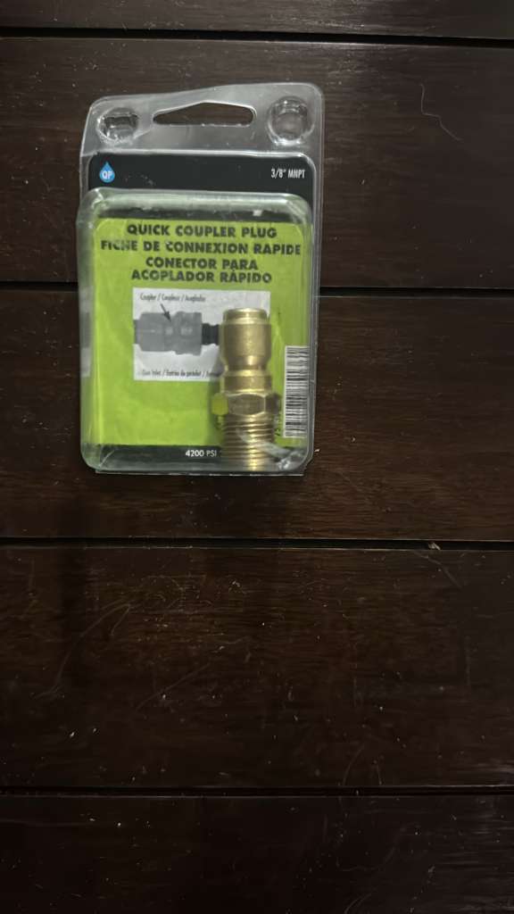 3/8-Inch MNPT High-Pressure Brass Quick Coupler Plug – 4200 PSI