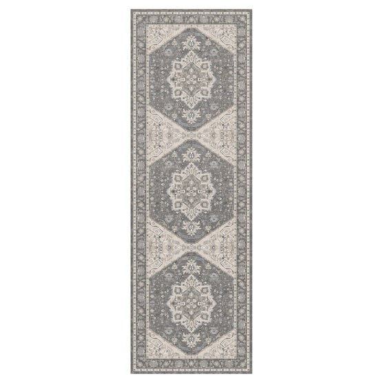 Washable Gray Runner Rug – 2' × 6' – Non-Slip Low-Profile Design– Limited Time Offer – Free Shipping USA - Yalz Store