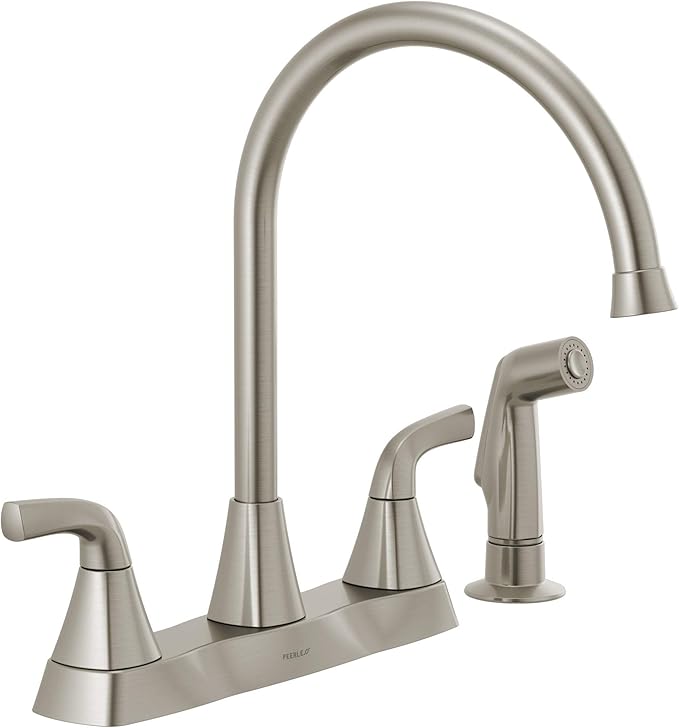 Peerless P2835LF Parkwood Two Handle Kitchen Faucet Side Spray, Chrome