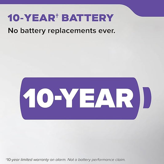 Kidde Smoke & Carbon Monoxide Detector, 10-Year Battery Powered, Voice Alerts, LED Warning Light Indicators, 2 Pack