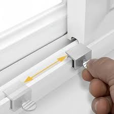 Heavy-Duty Adjustable Window Track Stop and Security Lock – Black Matte Finish