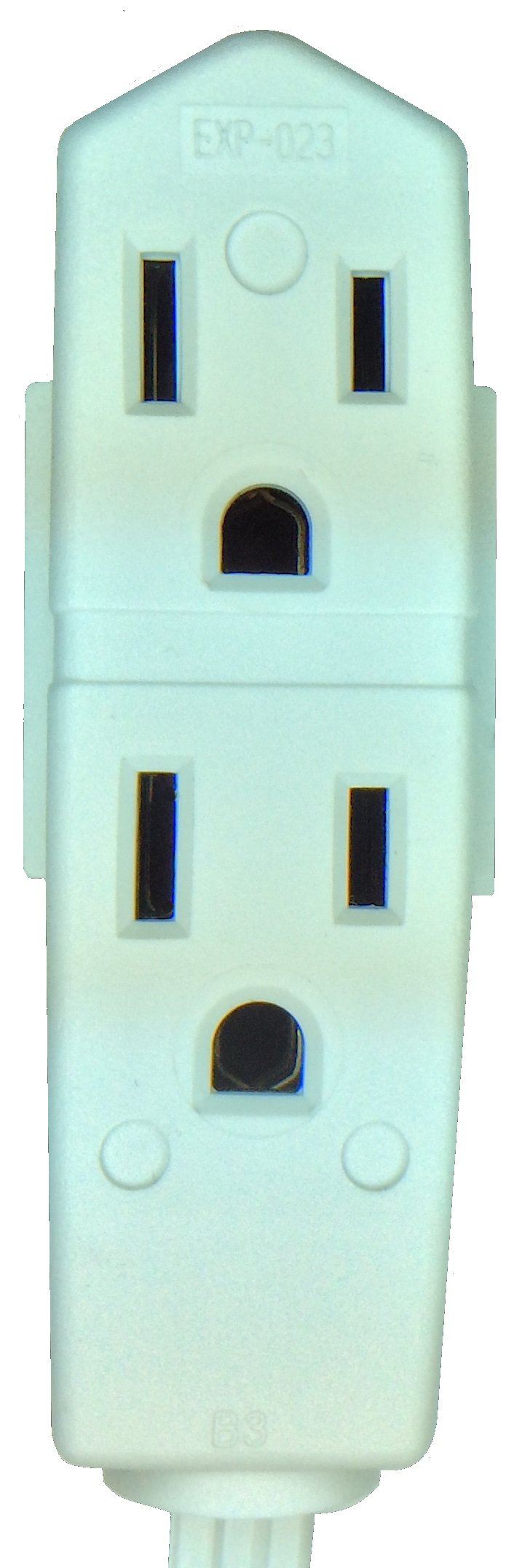 3-Outlet Indoor Extension Cord – Slim Plug Power Strip for Home and Office Use - Yalz Store