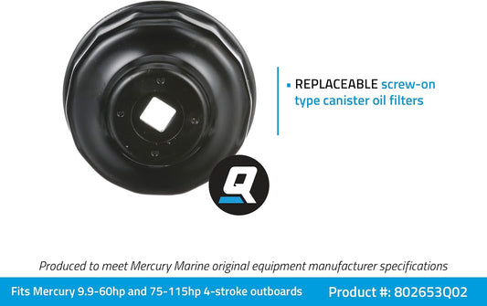 Quicksilver 802653Q02 Oil Filter Installation Or Removal Wrench - Steel