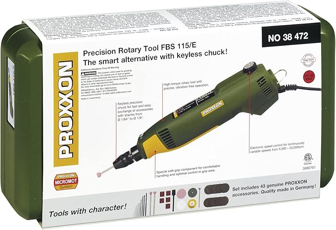 PROXXON Precision Rotary Tool FBS 115/E, 38472, Green