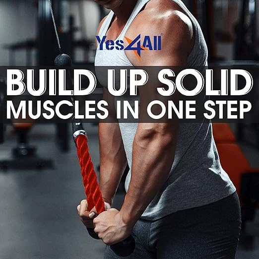 Tricep Rope Cable Attachment with Carabiner – 27" & 36" Options - Yalz Store