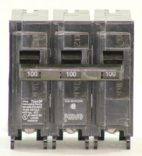SIEMENS Q3100 100-Amp Three Pole Type QP Circuit Breaker