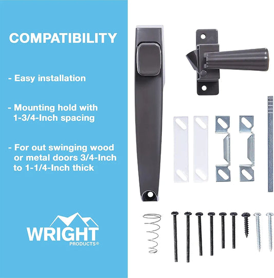 Generic Push Button Tie-Down Door Handle – Florida Bronze Finish