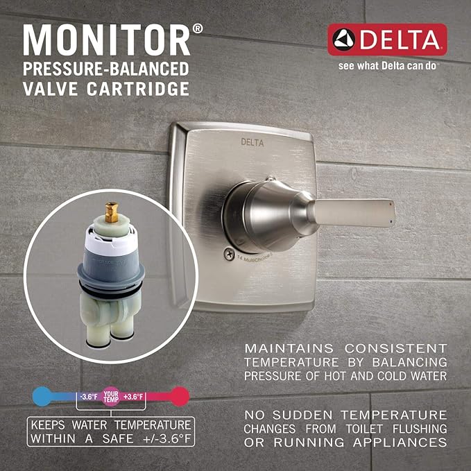 Delta BT14496-OB Windemere Function Tub Trim Kit with Single-Spray Head Shower Faucet, Without Rough, Oil Rubbed Bronze