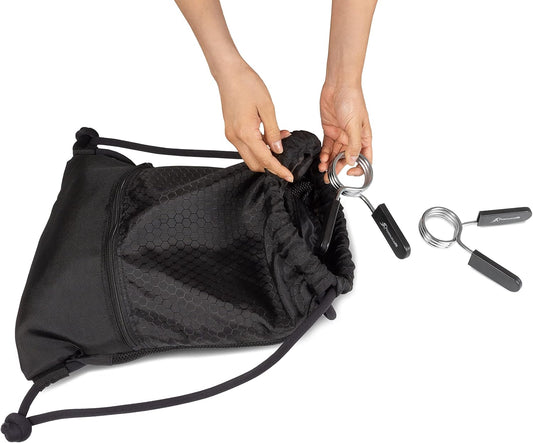 ProsourceFit Olympic Barbell Spring Clip Collar 2-inch Pair with Easy-Grip Handles for Weightlifting,Powerlifting and Strength Training