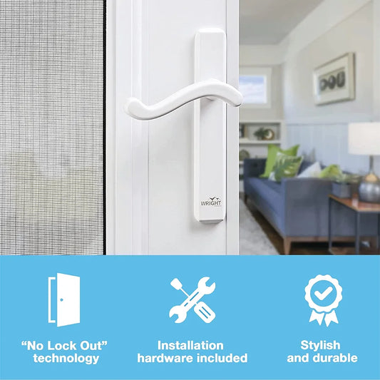 Surface-Mount Lever Latch for Screen & Storm Doors – White - Yalz Store