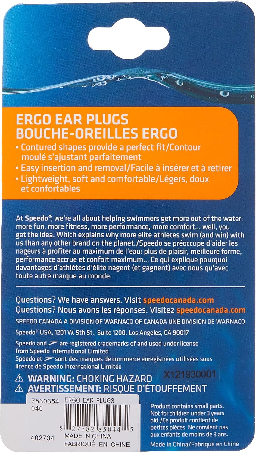 Speedo Unisex Ear Plugs for Swimming Waterproof Reusable Training - Yalz Store