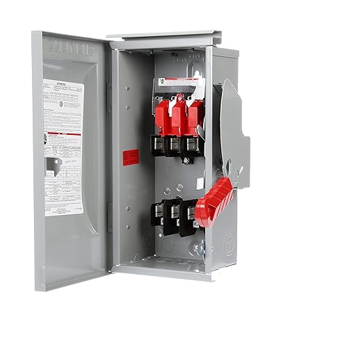 Siemens HF361 30-Amp 3 Pole 600-volt 3 Wire Fused Heavy Duty Safety Switches