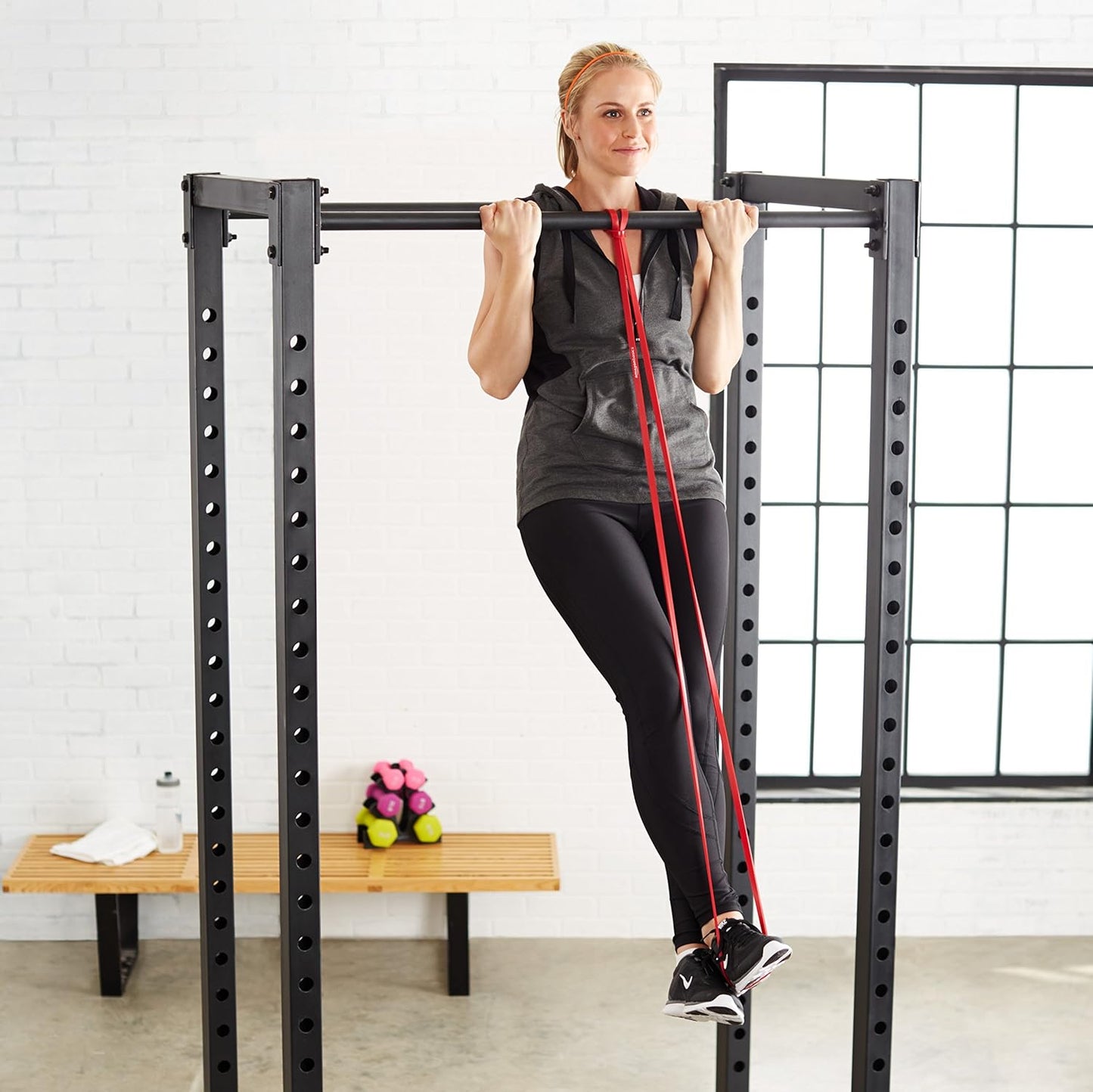 Amazon Basics Resistance Pull Up Band, 1/2 Inches (10 to 35 Pounds), Red - Yalz Store