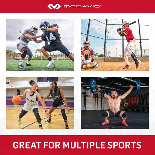 McDavid 510 Elastic Knee Support, Large, Black