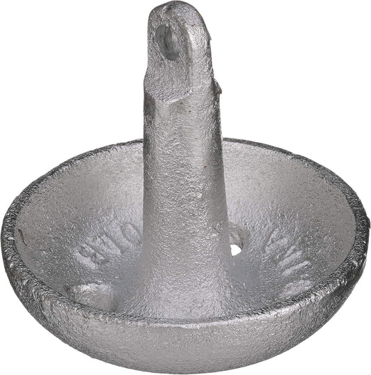 Attwood 9942-1 Cast Iron Steel Mushroom Anchor, 10-Pounds, Aluminum-Plated Silver Finish