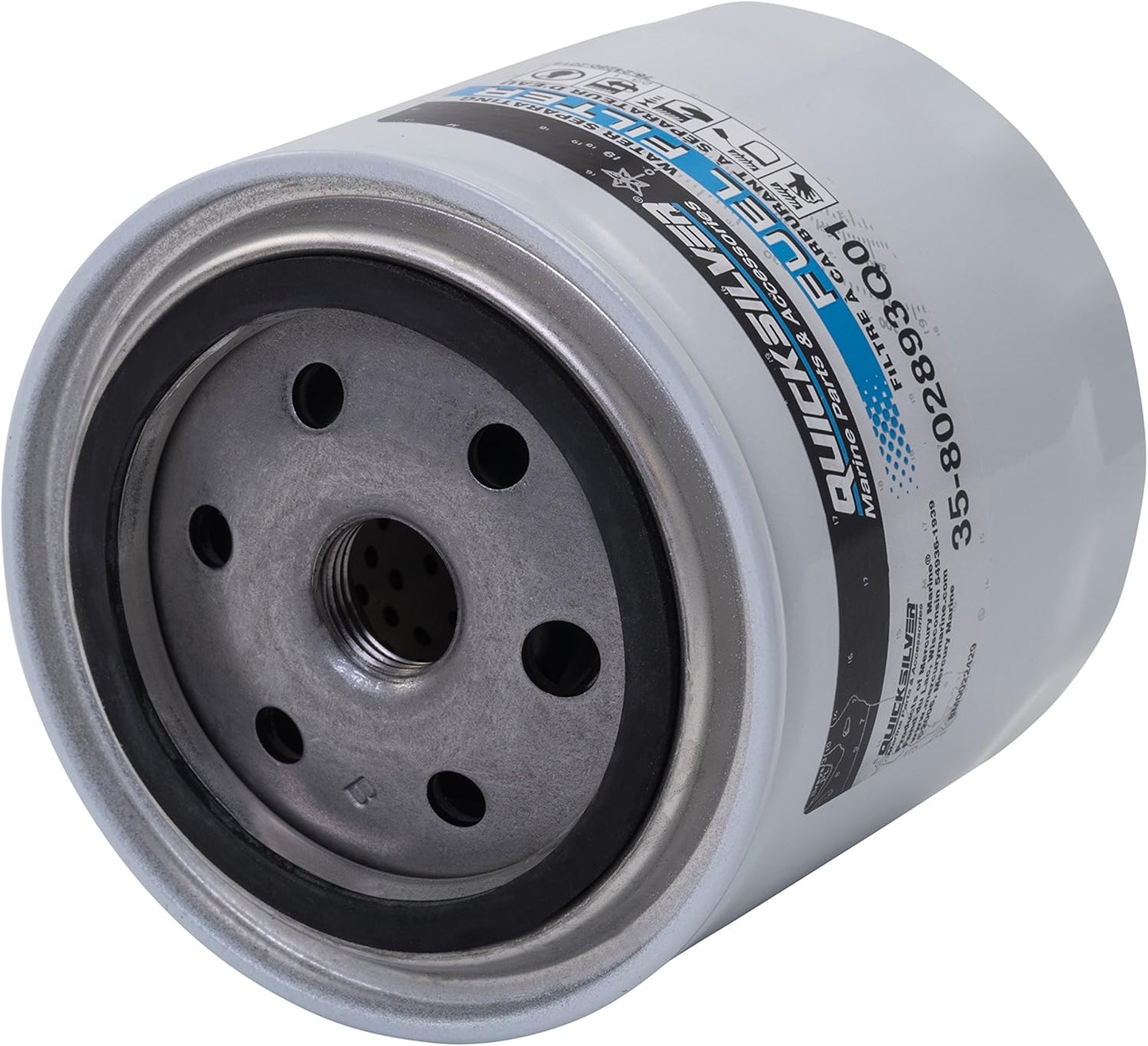 Quicksilver 802893Q01 Water Separating Fuel Filter for Mercury and Mariner Outboards and MerCruiser Stern Drive and Inboard Engines