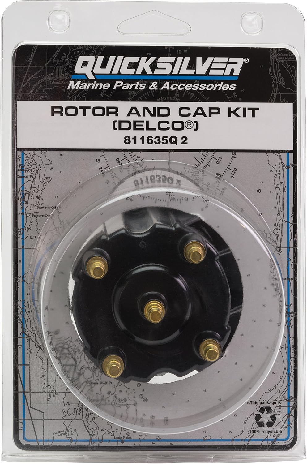 Quicksilver 811635Q2 Distributor Cap Kit for Select Marinized 4-Cylinder Engines by General Motors with Delco EST Ignition Systems
