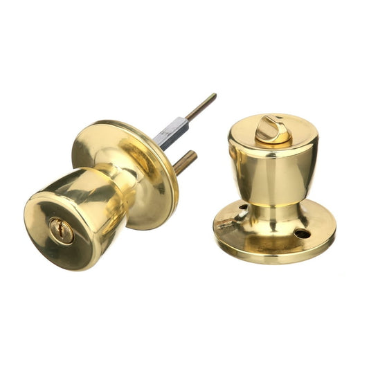 Generic Tulip Style Entry Door Knob Lock – Polished Brass Finish