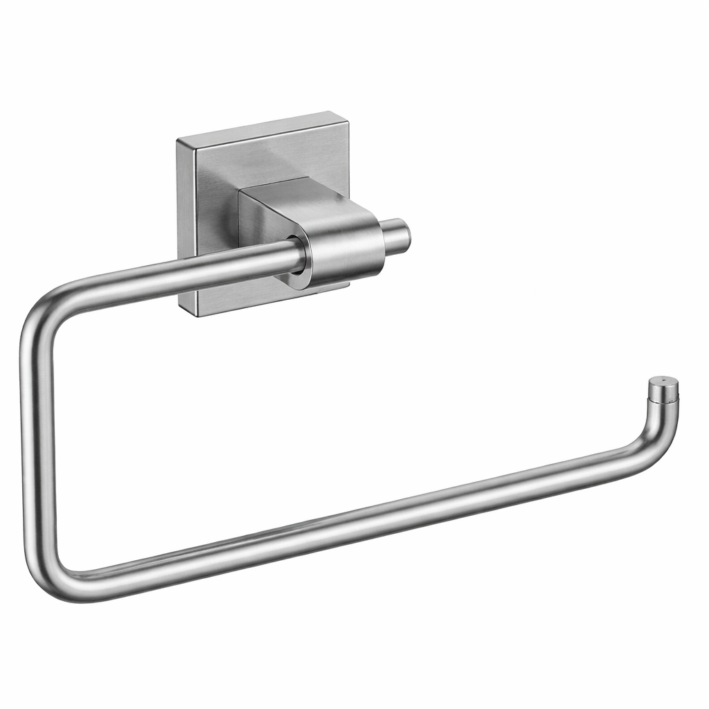 Wall Mounted Toilet Paper Holder, Brushed Silver Stainless Steel Bathroom Tissue Roll Holder, Rust-Resistant Modern Design (1 Pack) - Yalz Store