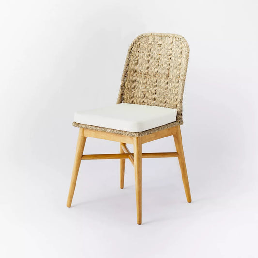 Juniper Woven Dining Chair with Cushion Natural - Threshold designed with Studio McGee