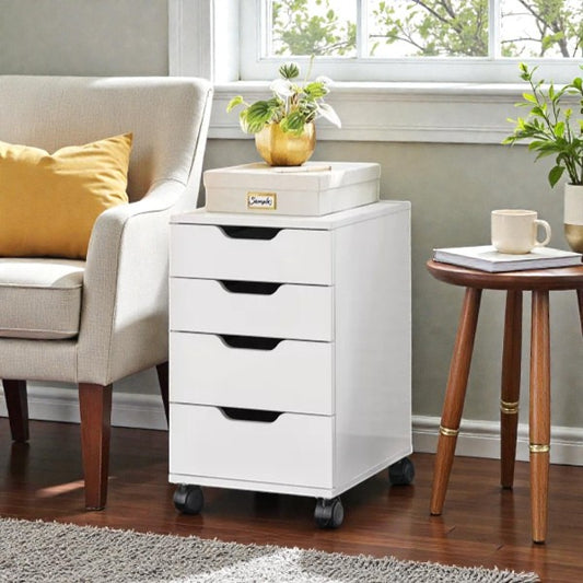 Loring Rolling Cabinet White - Threshold: Mobile Office Furniture Set with Drawers (Please be advised that sets may be missing pieces or otherwise incomplete.) - Yalz Store