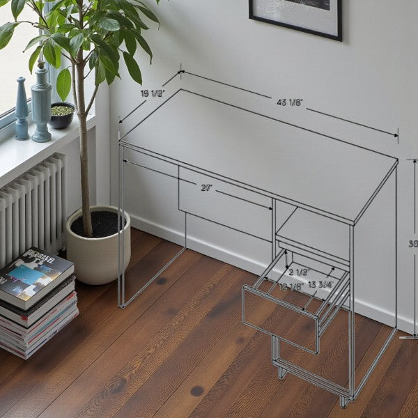 Writing Dorm Desk with Drawers White - Room Essentials - Yalz Store