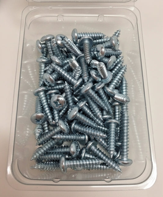 #10 x 3/4" Zinc-Plated Pan Head Phillips Drive Sheet Metal Screws - 75 Pack
