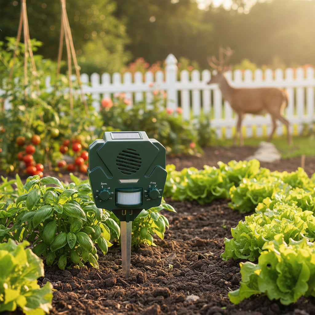 Solar-Powered Ultrasonic Outdoor Animal Repeller