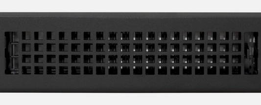 Grid Pattern Floor Register – 2" x 12" Black