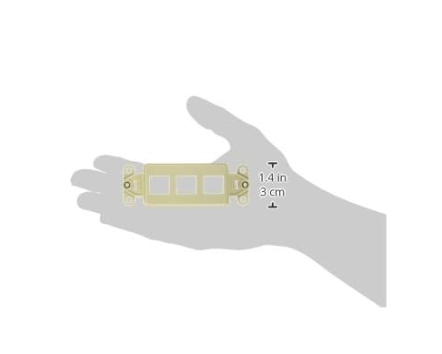 Decora 3-Port Keystone Insert, Modular Wall Plate Insert for Data, Audio & Video Connections, Ivory - Yalz Store