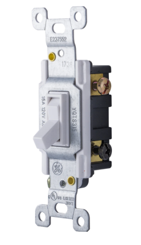 Single Pole Toggle Light Switch, 15 Amp 120V AC On/Off Wall Switch, Standard Size, Residential & Commercial Use, White - Yalz Store