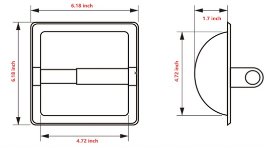 Recessed Toilet Paper Holder, Wall-Mounted Bathroom Tissue Roll Holder, Built-In Stainless Steel Toilet Paper Dispenser, White Finish - Yalz Store