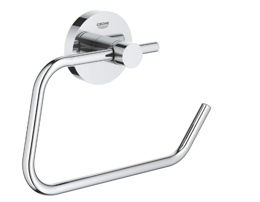 Essentials Toilet Paper Holder, Wall Mounted Bathroom Tissue Roll Holder, Single Post Design, Durable Metal, Modern Bathroom Accessory - Yalz Store