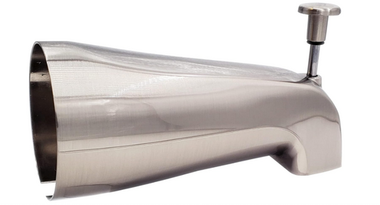 1/4" Reach Wall Mount Tub Spout with Front Diverter, Satin Nickel - Yalz Store