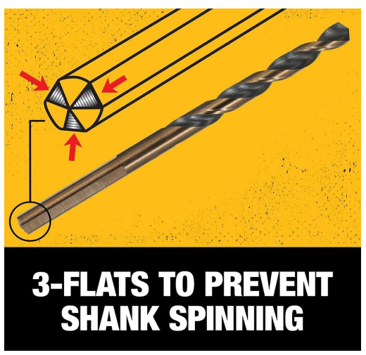 Drill Bit Set, Black & Gold High-Speed Steel Drill Bits, General Purpose Twist Drill Bit Set, 14-Piece