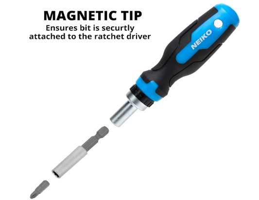 Security Bit Set with Ratcheting Screwdriver, 101-Piece Chrome Vanadium Steel Screwdriver Bit Set with Phillips, Tamper-Proof Torx & Flat Bits, 1/4" Hex Magnetic Bit Holder