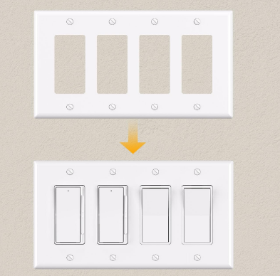 Matte Finish 4-Gang Decorator Wall Plate, Mid-Size Switch & Outlet Cover, Unbreakable Polycarbonate Thermoplastic, White - Yalz Store