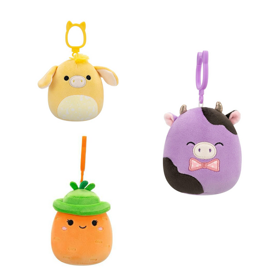Original Squishmallows Set – Clip-On Plush Toys by Jazwares