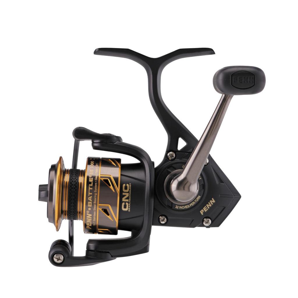 PENN Battle Spinning Fishing Reel, Black, 3000