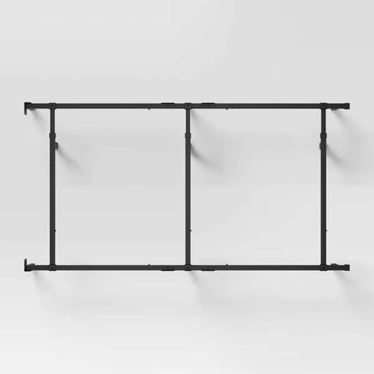 Adjustable Metal Bed Frame Black - Room Essentials: Queen, Full, Twin Sizes, with Center Beam Support