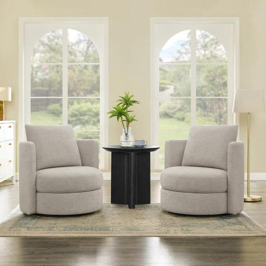 Thomasville Davos Swivel Chairs, 2-pack