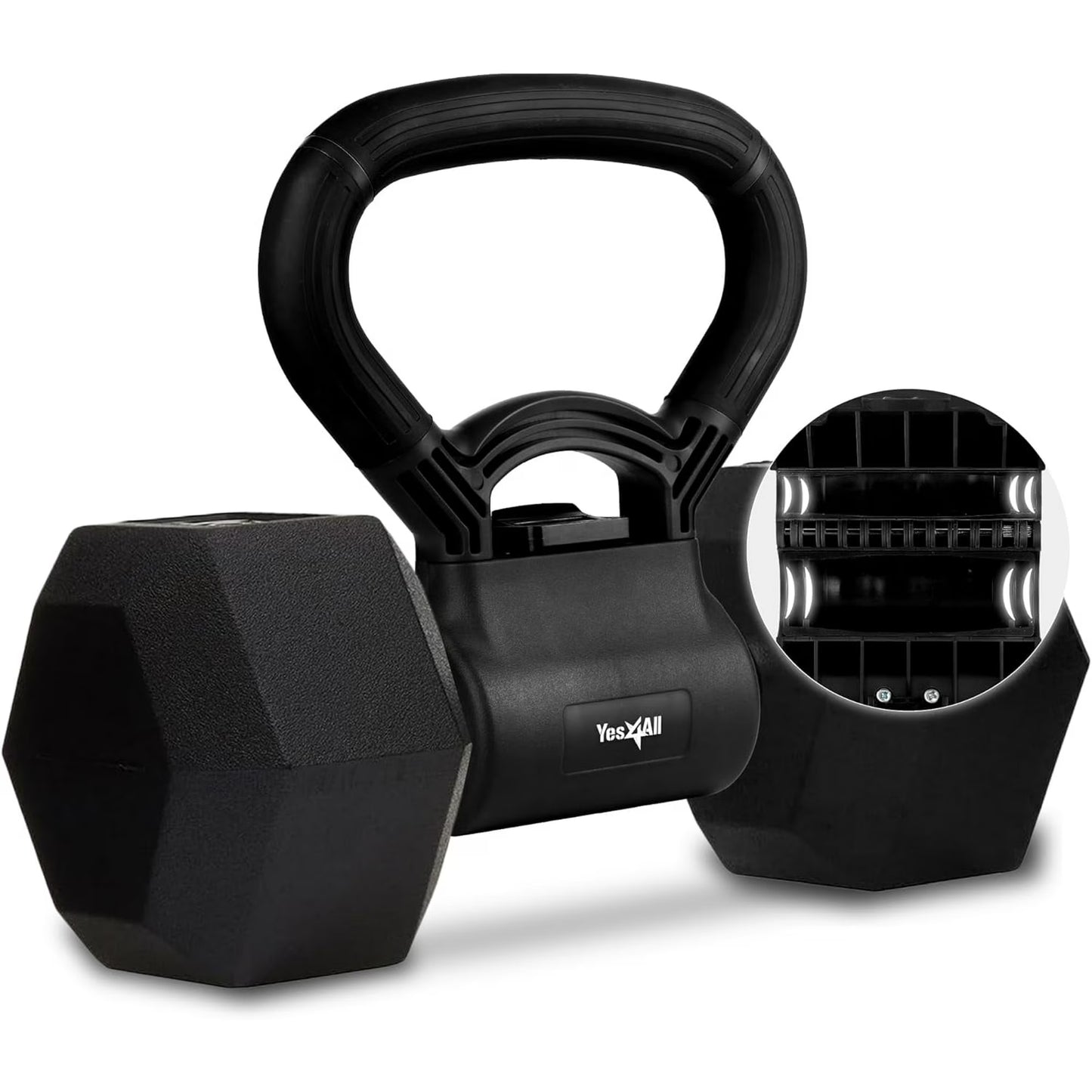 Dumbbell to Kettlebell Grip Handle – Adjustable Weight Handle for Home Gym Strength Training - Yalz Store