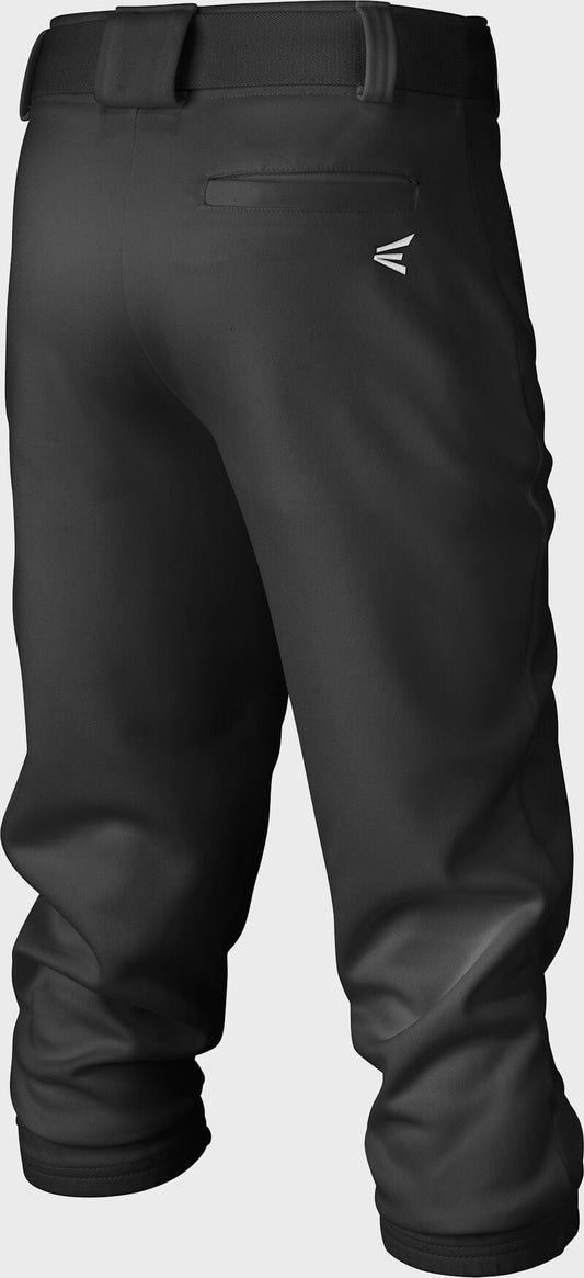 Easton | PRO+ Pull Up Baseball Pant | Youth | Full Length | Elastic Bottom | Youth Black Y M